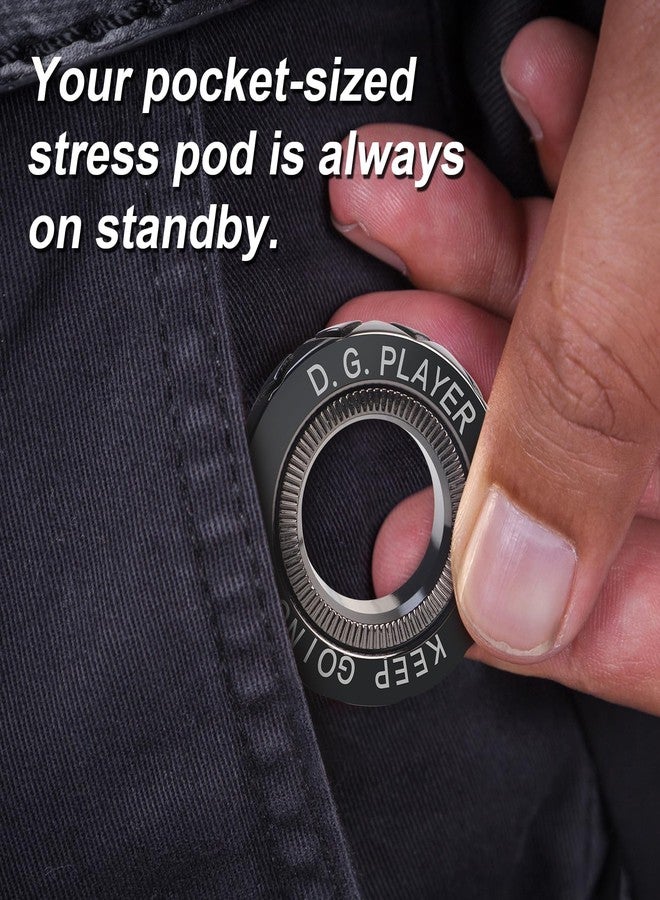 D.G.PLAYER Adjustable Magnetic Fidget Spinner Ring - Premium Stainless Steel Stress Relief Toy for Adults & Teens, ADHD Anxiety Relief, Perfect for Office Work Study Travel, Unique Gift & Stocking Stuffer - Image 3